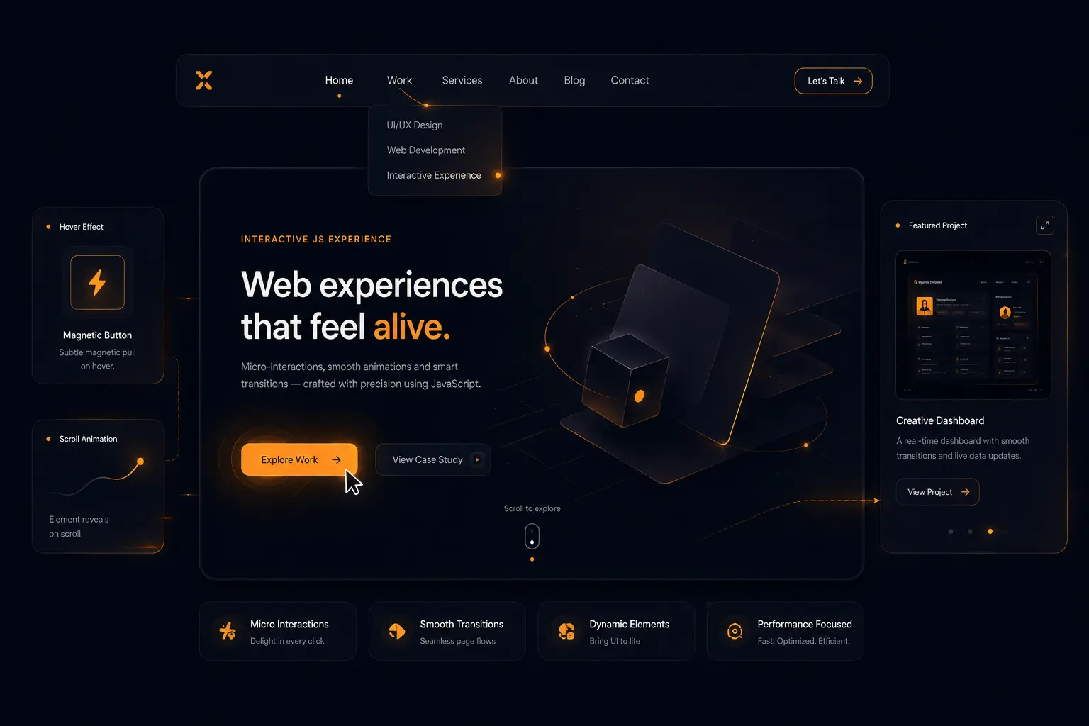 Interactive JavaScript Website Experience by Siddharth Soni, Website Designer in Jaipur